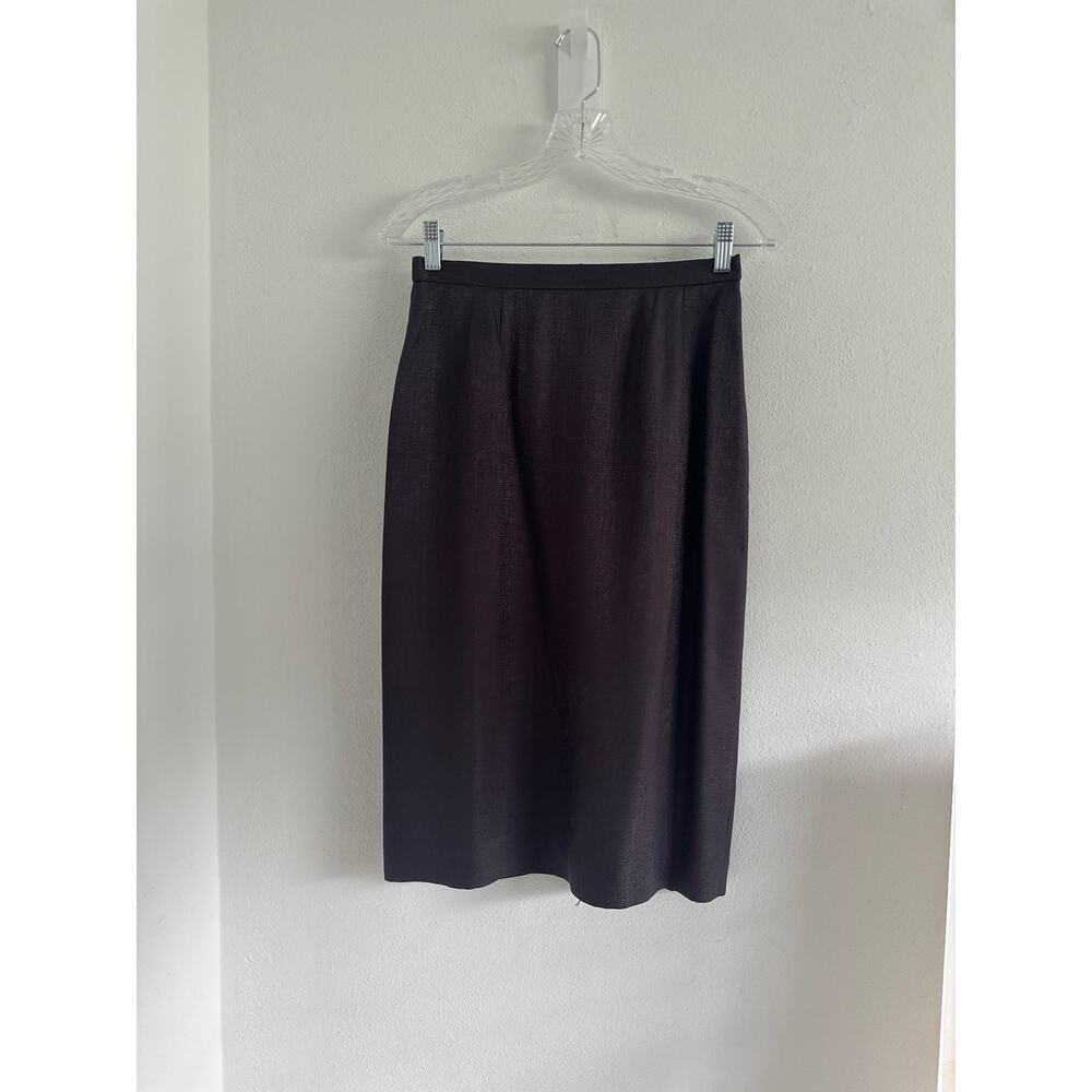100% silk pencil skirt gray like new sz8p